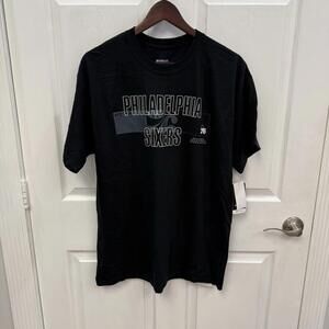 Sale Philadelphia 76Ers Nba T Shirt Black Large Nwt